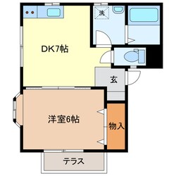 北山口ハイツの物件間取画像